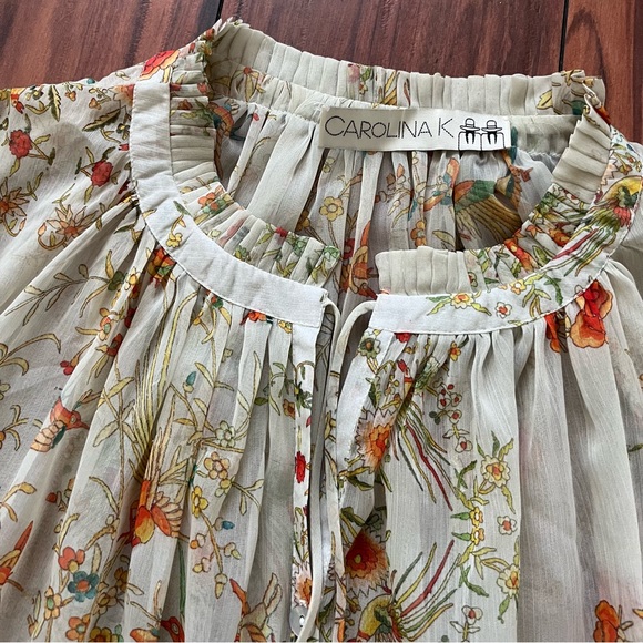 Carolina K Floral Silk blouse - Picture 3 of 7